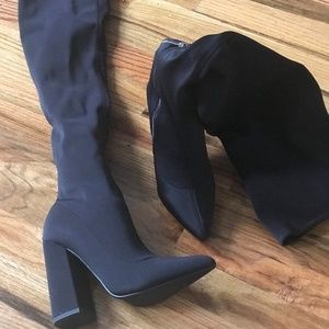 Black Thigh High Boots